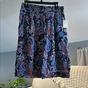 Studio West Apparel Paisley Floral Print Women's Skirt M